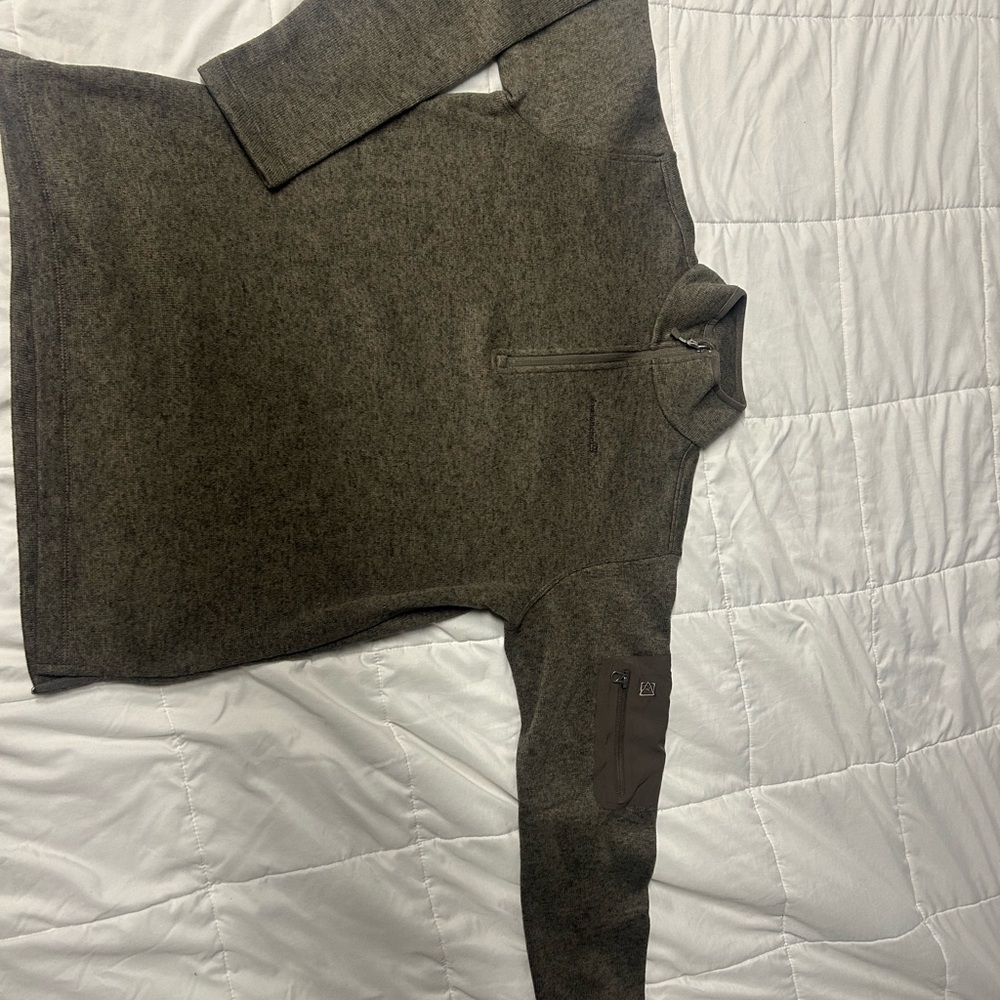 Brown Quarter-Zip Pullover